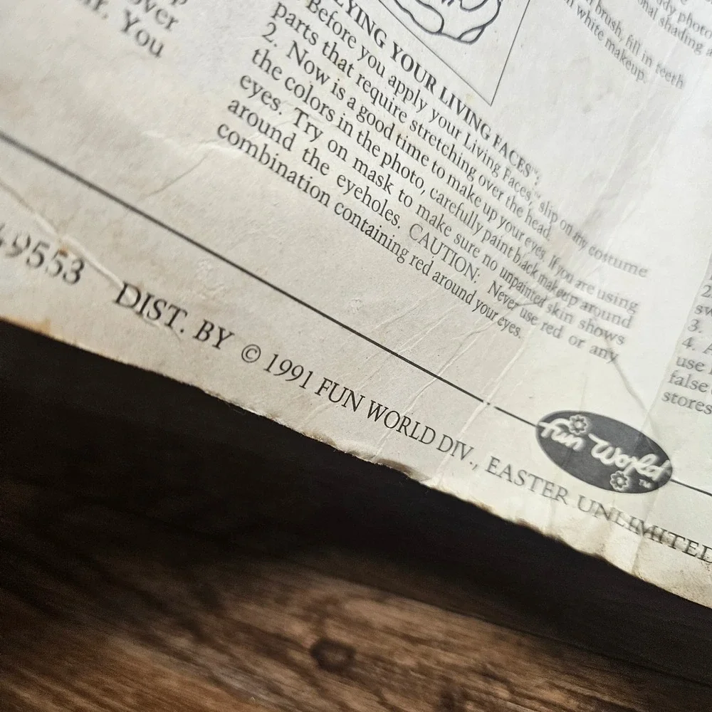 Vintage 1991 Faces Cyborg Skull Makeup Kit Special Effects Fun World 9553 NWT